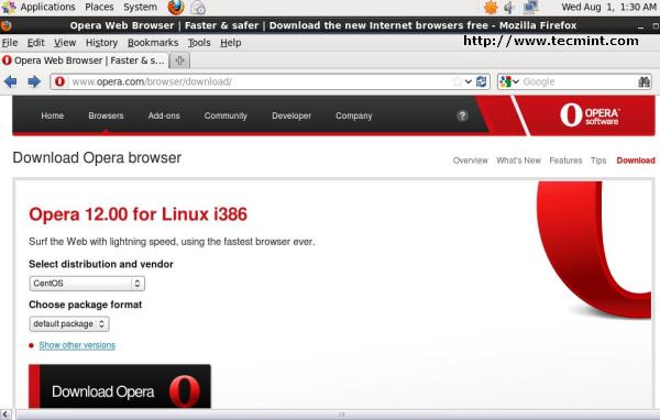Download Opera Browser 12.11