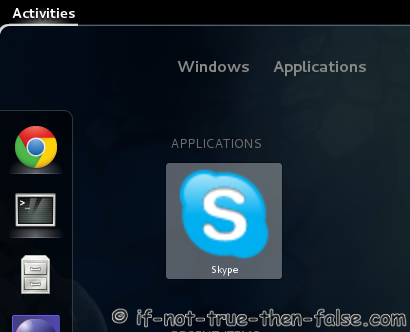 Skype Launcher Fedora 16 Gnome 3.2