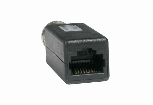 A female RJ-45 Ethernet network connection