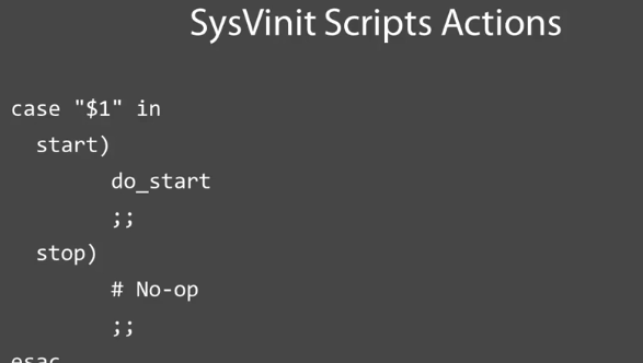 SysVinit Scripts Actions