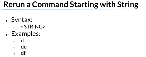 Rerun a Command Starting with String